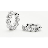 Tennis Small Hoop Earrings | Sterling Silver Cubic Zirconia | Missoma US