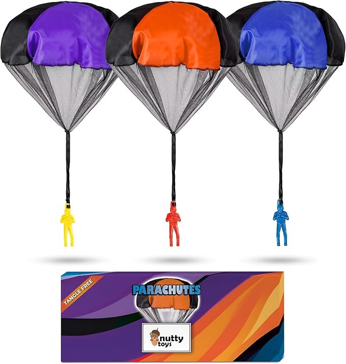 nutty toys Parachute Toys for Kids - Tangle Free Outdoor Flying Parachute Men, Best Small Outside... | Amazon (US)