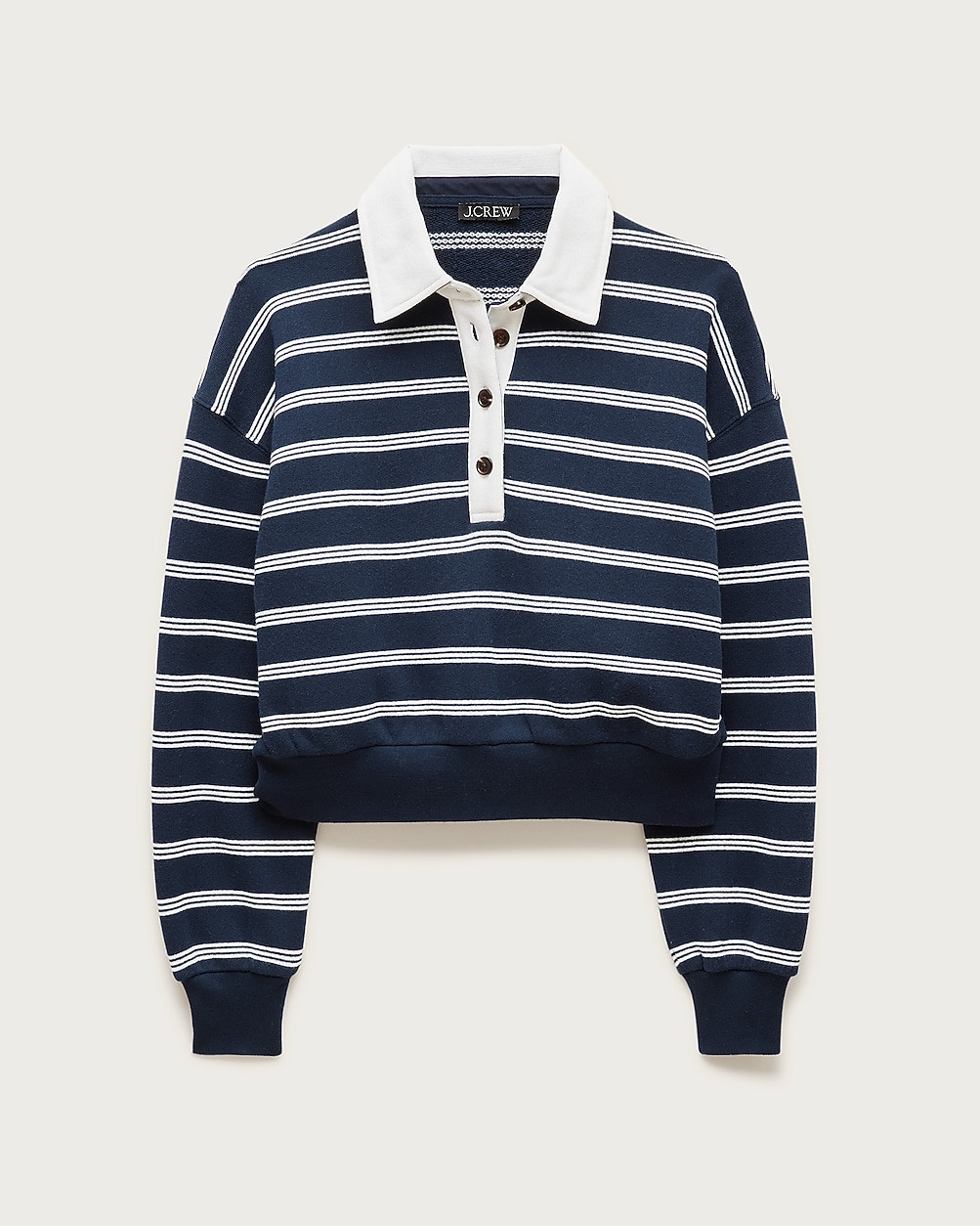 Heritage terry rugby sweatshirt in stripe | J. Crew US