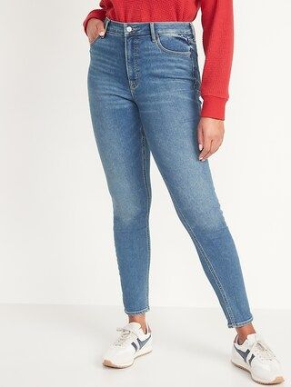 High-Waisted Built-In Warm Rockstar Super Skinny Jeans for Women | Old Navy (US)
