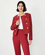 Tweed Double Breasted Jacket | Ann Taylor (US)