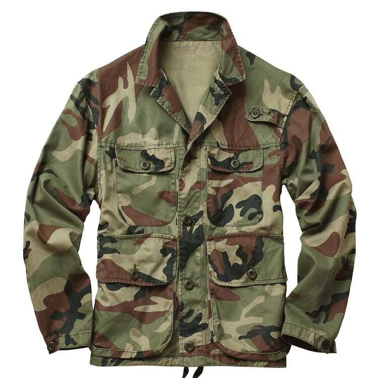 AKARMY Men's Camo Jacket 280g Jacket/ 1 Piece Jacket / 100% Cotton M65 Jacket Cotton Tactical Combat With Multi-Pockets Coat | SHEIN