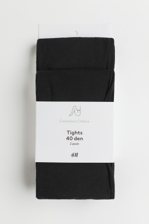 2-pack 20 Denier Tights - Black - Ladies | H&M US | H&M (US + CA)