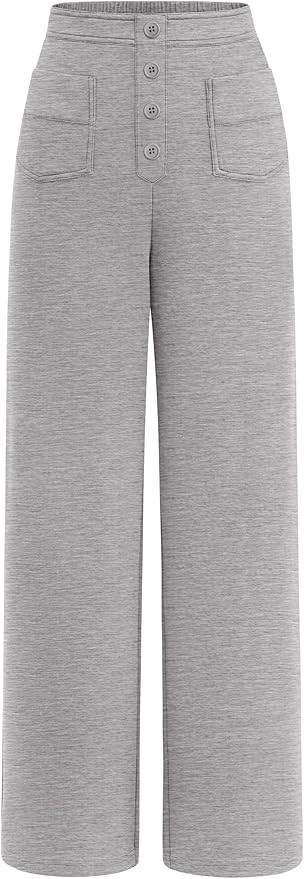 PRETTYGARDEN Women's Dressy Casual Dress Pants Straight Leg High Elastic Waisted Stretch Trouser ... | Amazon (US)