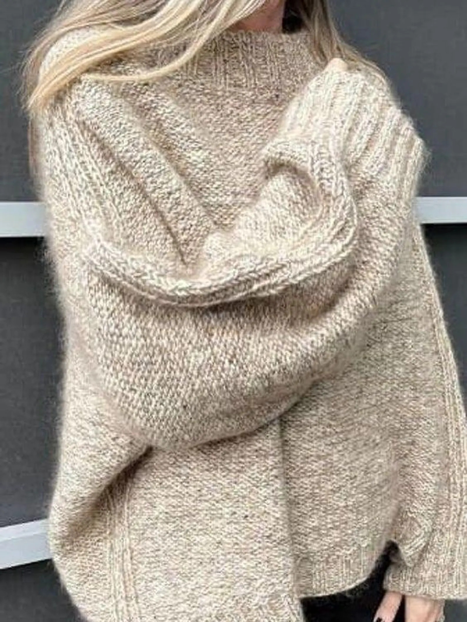 Oversize Hand Knitted Women Sweater, Soft Thick Wool Jumper, Knitted Sweater, Plus Size Sweater, ... | Etsy (US)