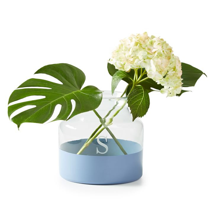 Dipped Glass Vase, White | Mark and Graham