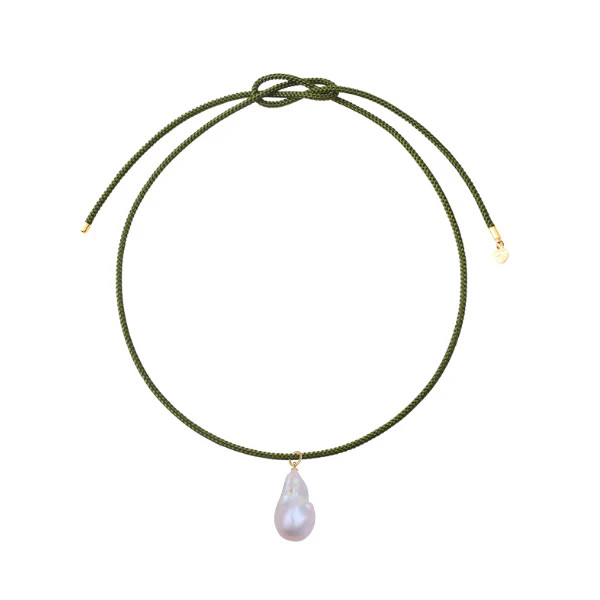 Olive Cord with Baroque Pearl | HART
