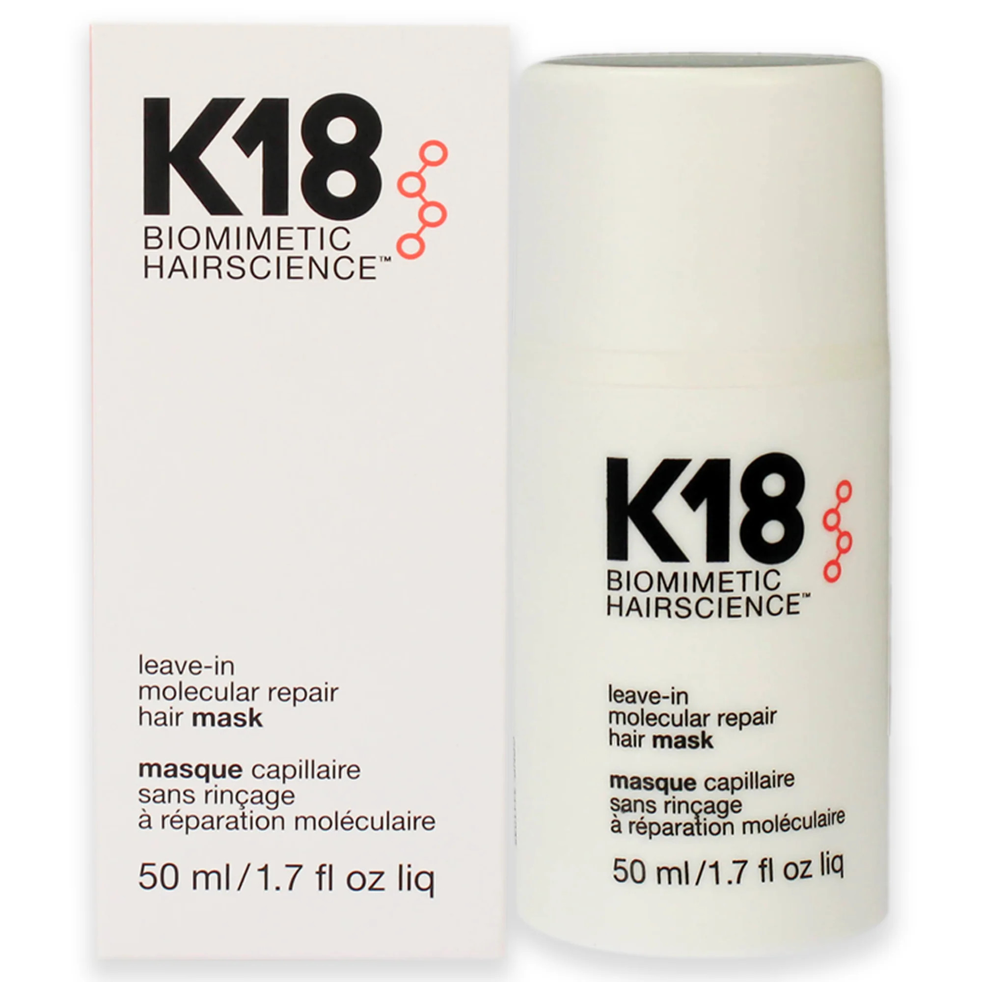 Leave-In Molecular Repair Hair Mask by K18 Hair for Unisex - 1.7 oz Masque | Shop Simon