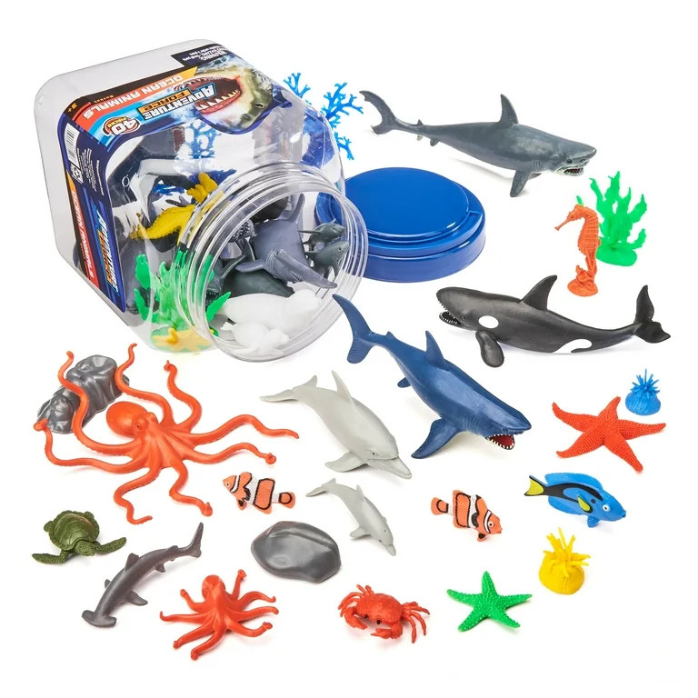 Adventure Force 40-Piece Jumbo Bucket Play Set, Ocean Animals | Walmart (US)