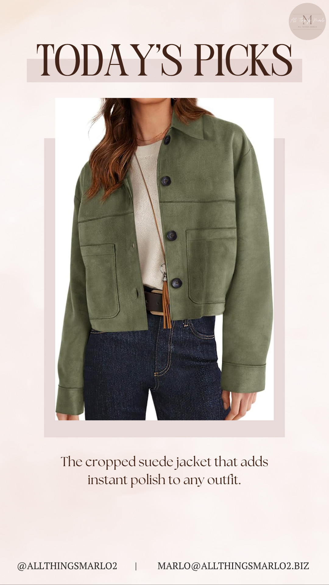 The cropped suede jacket that adds instant polish to any outfit. 

 #LTKSeasonal #LTKWorkwear #LTKTravel