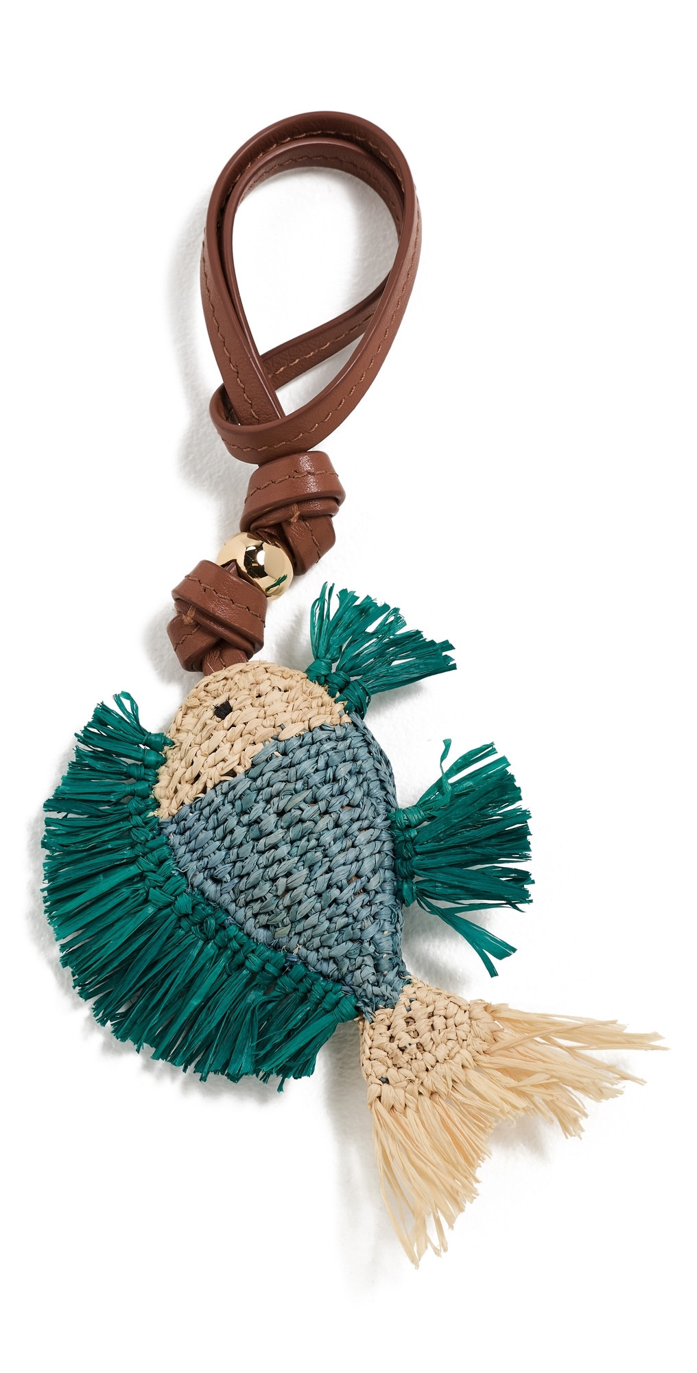Zimmermann Fish Raffia Bag Charm Blue One Size | Shopbop