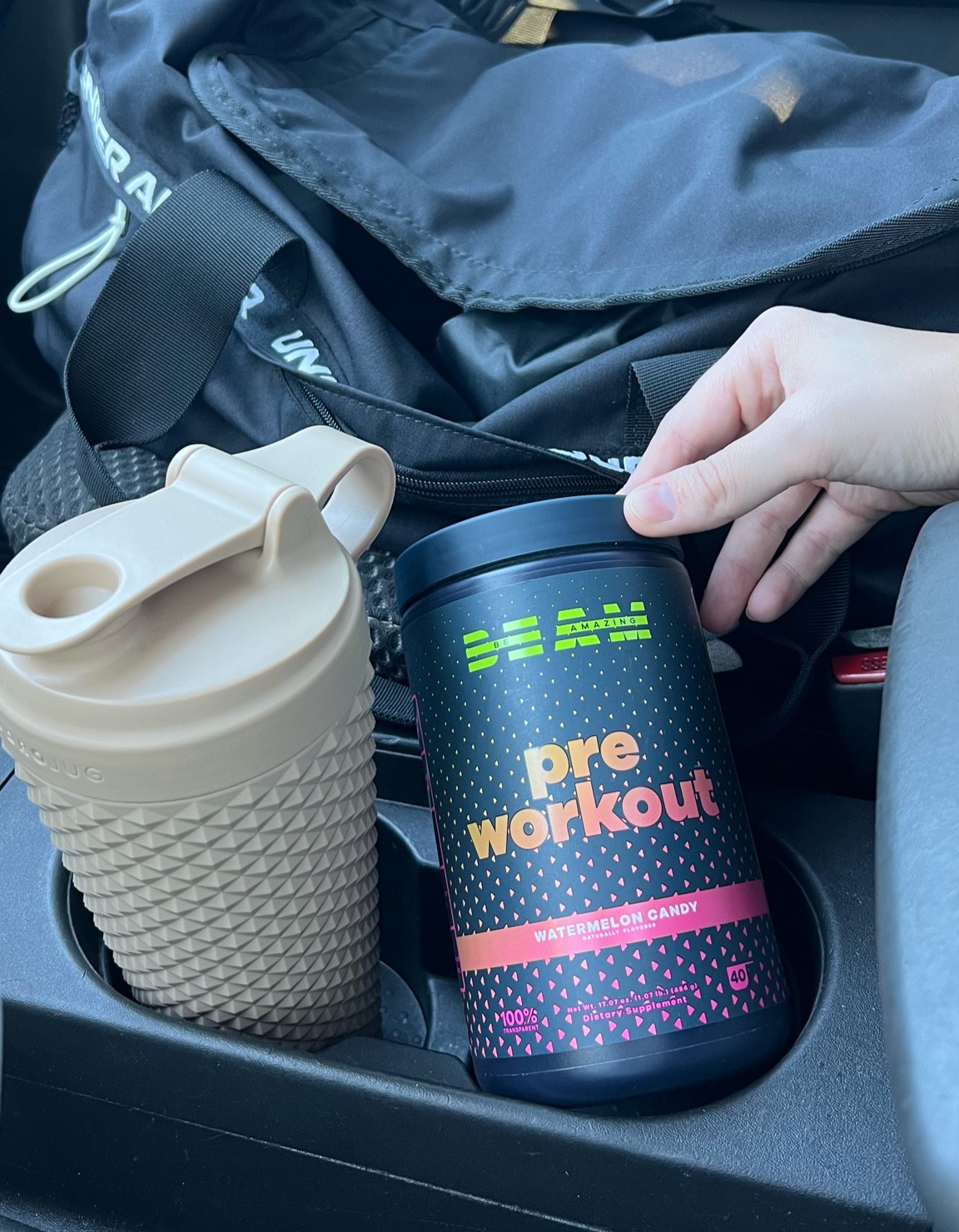 BEAM Watermelon Candy Preworkout 🍉 

This has been my go-to lately. It gives me the energy I need for an early morning workout and it tastes so amazing (and sour!)

preworkout, gym essentials, hydrojug shaker, under armour, gym bag, what I bring to the gym, watermelon flavor, beam supplements

#LTKtravel #LTKfitness #LTKitbag