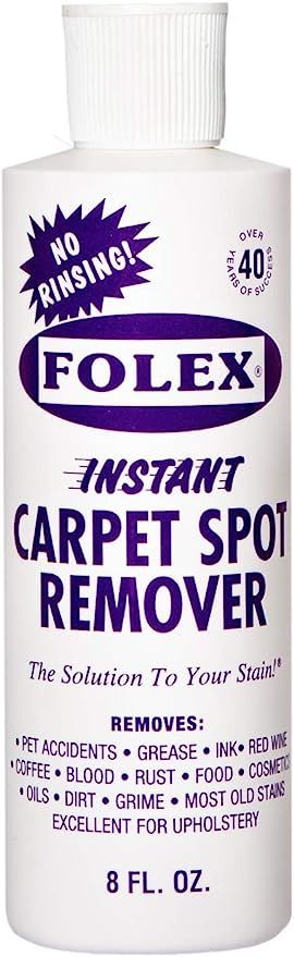 Folex Carpet Spot Remover - 8oz Instant Stain Remover for Carpets, Rugs, Upholstery and Clothing | Amazon (US)