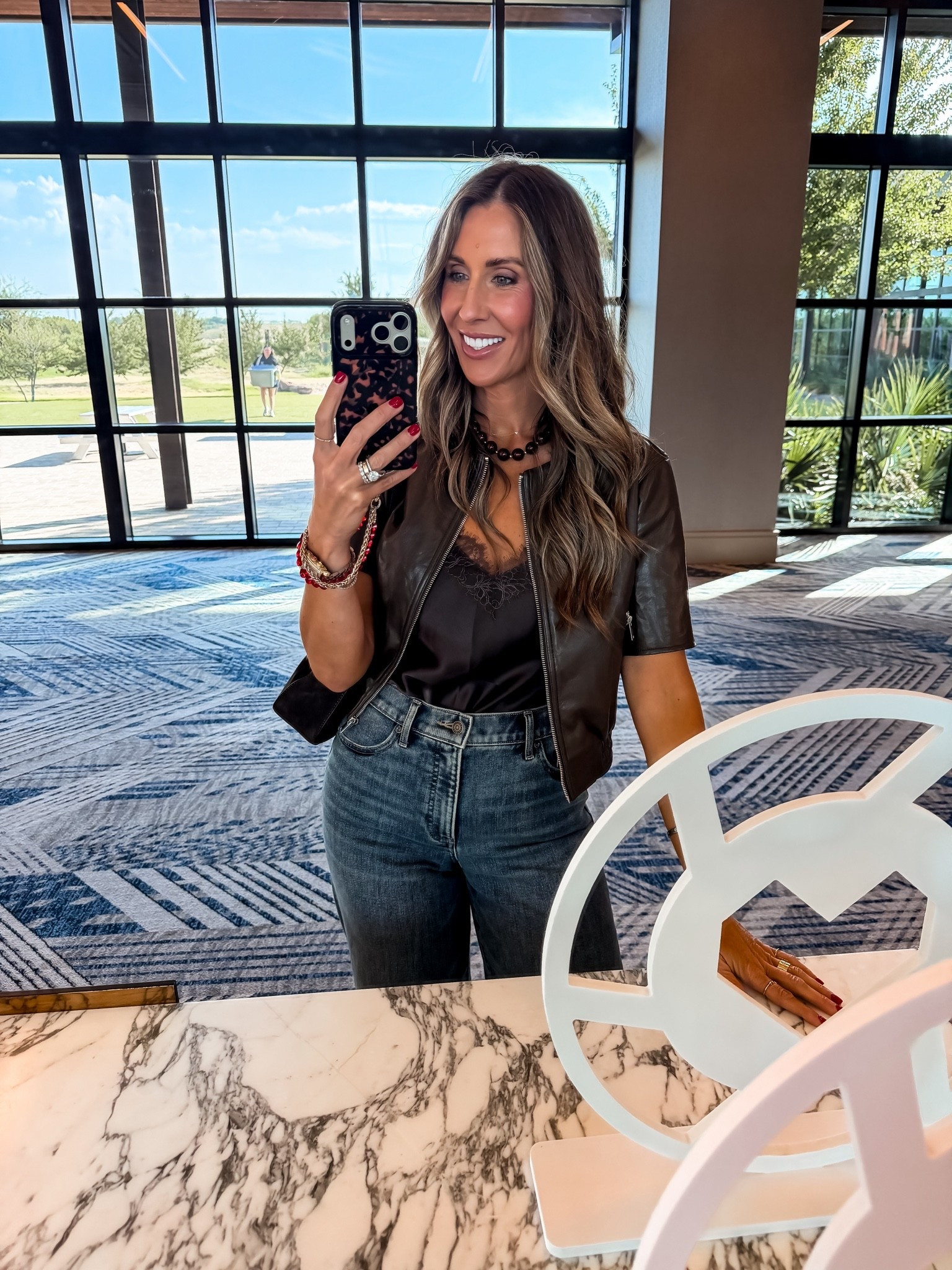 Today’s conference outfit 
Size medium top and medium jacket 
Size 8 long denim 
@Express @Aritzia

#LTKCon #LTKdayinmylife #LTKOver40