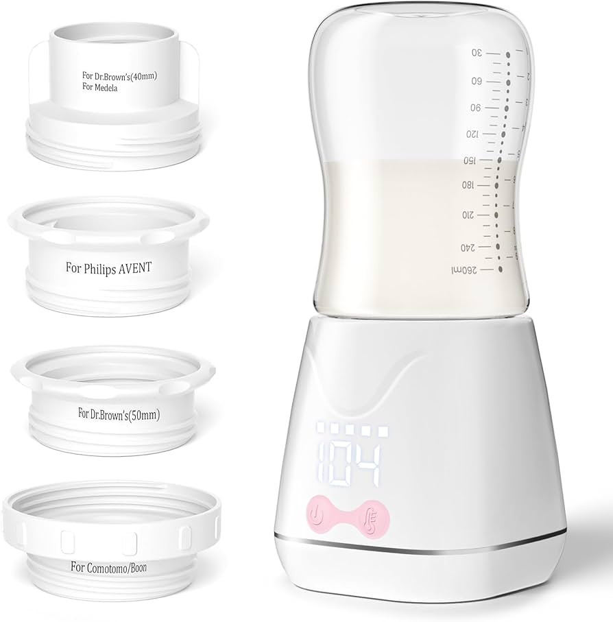 Portable Bottle Warmer, w-maxa Fast Baby Bottle Warmer for Travel with Glass Bottle & 4 Adapters,... | Amazon (US)