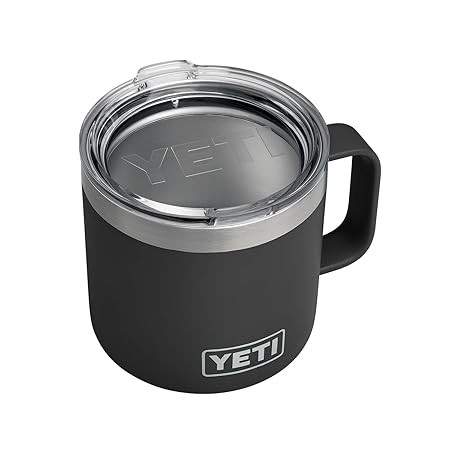 YETI Rambler 14 oz Stainless Steel Vacuum Insulated Mug with Lid | Amazon (US)