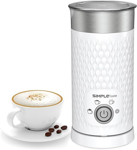 SIMPLETASTE Milk Frother, 4-in-1 Electric Milk Steamer, Automatic Warm and Cold Foam Maker and Mi... | Amazon (US)