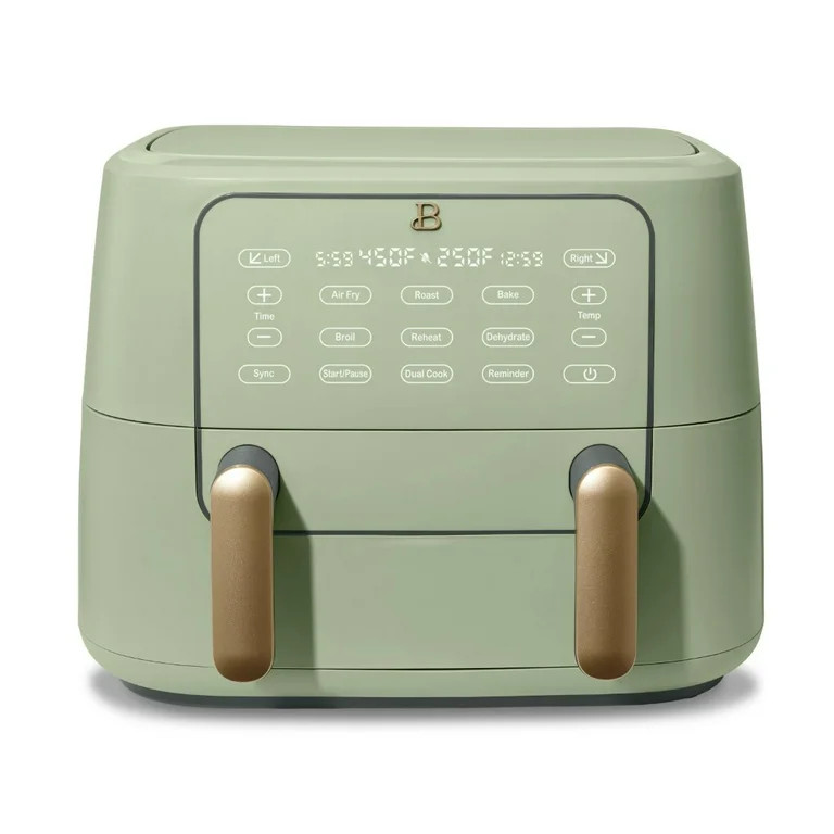 Beautiful 9QT TriZone Air Fryer, Sage Green by Drew Barrymore - Walmart.com | Walmart (US)
