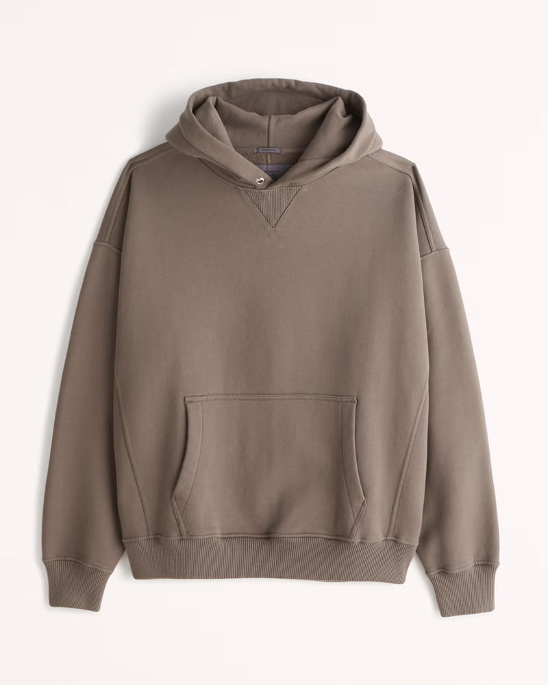 Men's Essential Premium Heavyweight Popover Hoodie | Men's New Arrivals | Abercrombie.com | Abercrombie & Fitch (US)