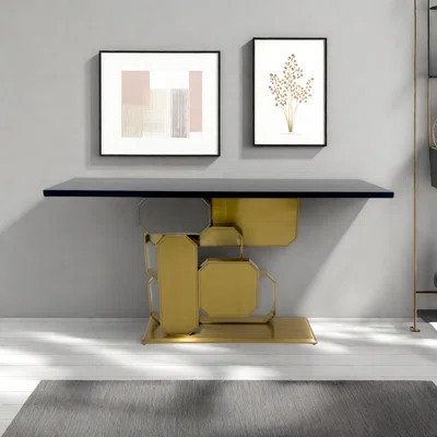 Modern Minimalist Stainless Steel Console Table | Wayfair North America