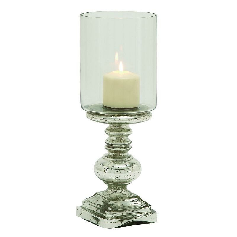 Mercury Glass Finish Ball Pedestal Hurricane Candle Holder | Kohl's