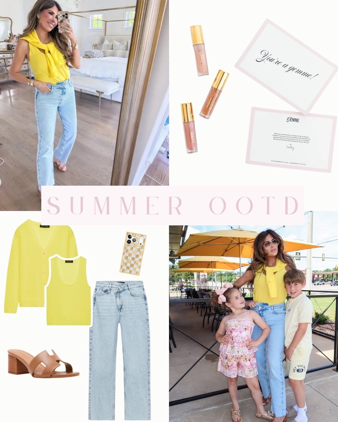 Bright Summer OOTD!! A very versatile fit that can be dressed up or down! 

Zara fashion, Zara finds, Summer outfits, Workwear, Business casual, Brunch outfits, Light wash jeans, Brown sandal heel, Matching tank and sweater, Gemme Beauty, Emily Gemma

#LTKmomlife #LTKSeasonal #LTKWorkwear