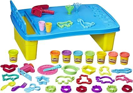 Play-Doh Play 'N Store Kids Play Table for Arts & Crafts Activities with 8 Non-Toxic Colors, 2 Oz... | Amazon (US)