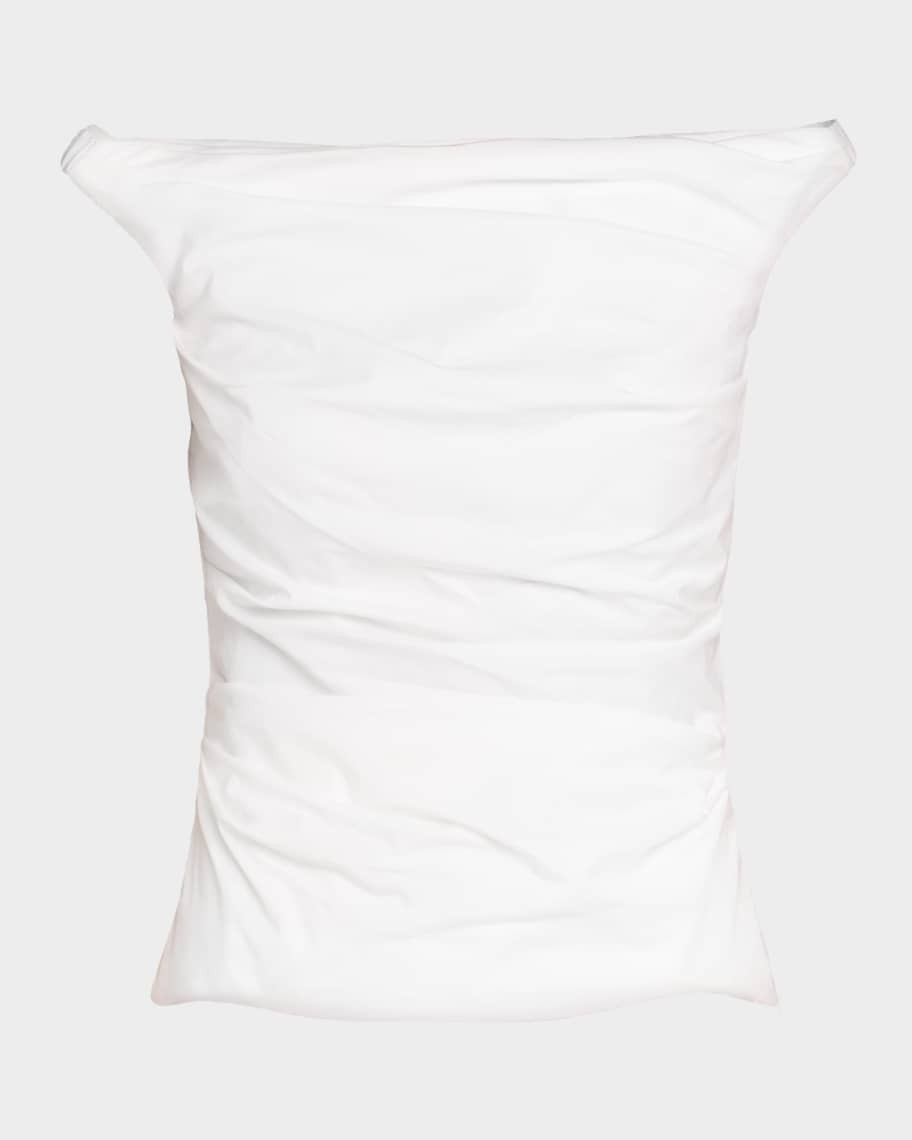 SIMKHAI Maisel Gathered Cotton Top | Neiman Marcus