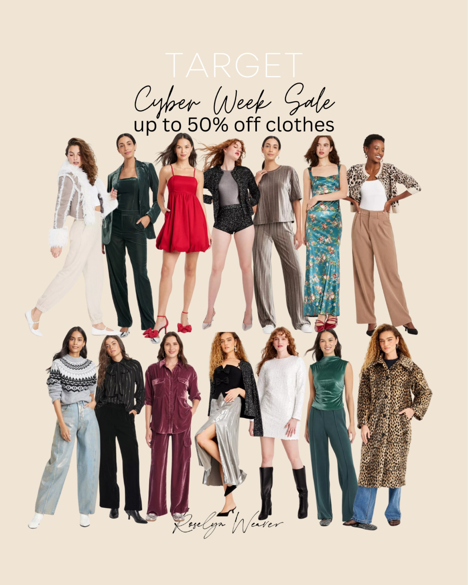 Cyber week sale at Target 
Up to 50% off on clothes

#LTKFindsUnder50 #LTKCyberWeek #LTKSaleAlert