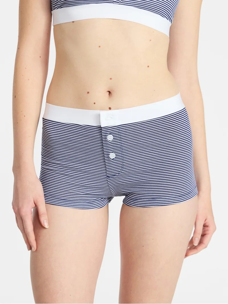 No Boundaries Women's Cotton Jersey Boyshort Panties, Sizes XS-XXXL | Walmart (US)
