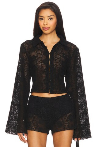 LIONESS Babydoll Top in Onyx Floral from Revolve.com | Revolve Clothing (Global)