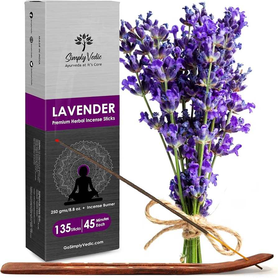 Simply-Vedic Lavendel Räucherstäbchen (ca. 135 Stäbchen, 250 Gramm) Premium Handarbeit mit Rä... | Amazon (DE)