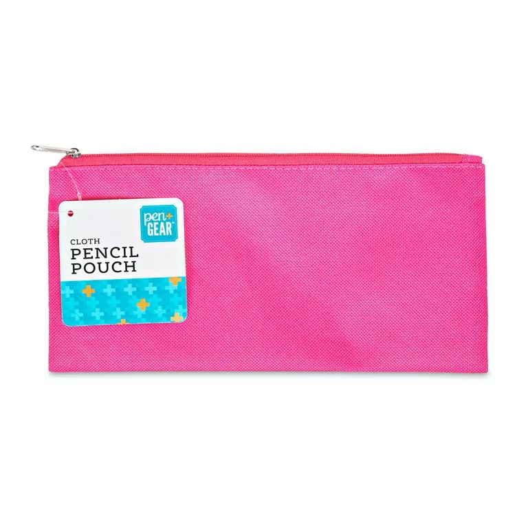 Pen + Gear Cloth Zipper Pencil Pouch, Pencil Case, Pink, 8.75" x 4.25" - Walmart.com | Walmart (US)