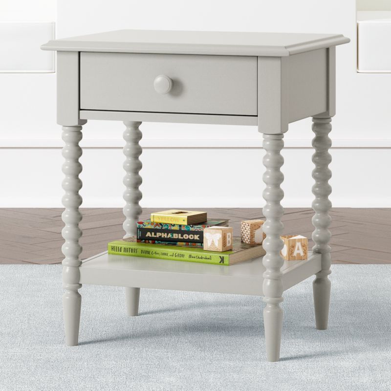Kids Jenny Lind Grey Nightstand + Reviews | Crate and Barrel | Crate & Barrel