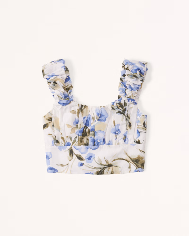 Women's Poplin Scrunch Strap Set Top | Women's Up To 25% Off Select Styles | Abercrombie.com | Abercrombie & Fitch (US)