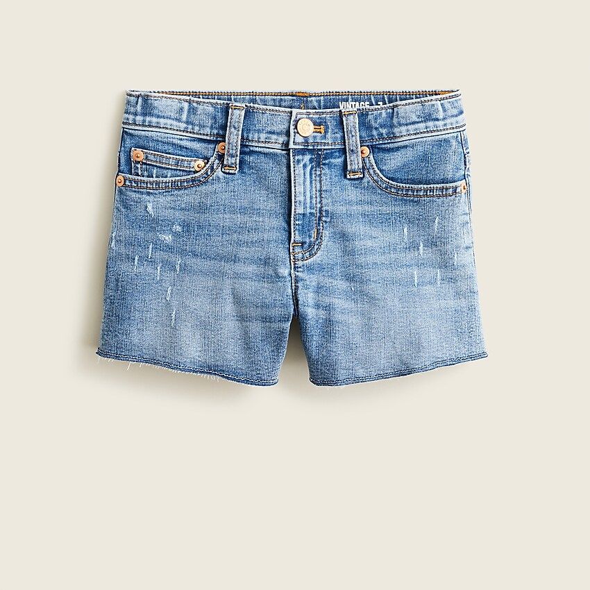 Girls' frayed-hem denim shortItem BF743 
 
 
 
 
 There are no reviews for this product.Be the fi... | J.Crew US