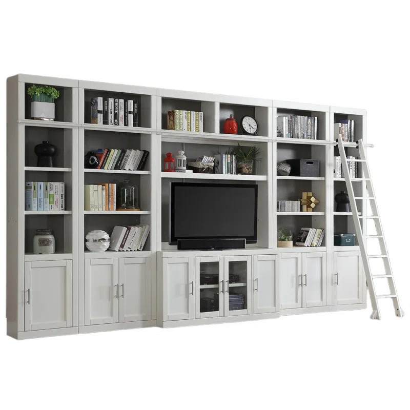 This entertainment wall has the perfect mixture of storage and fun. Place your TV in the middle o... | Wayfair North America