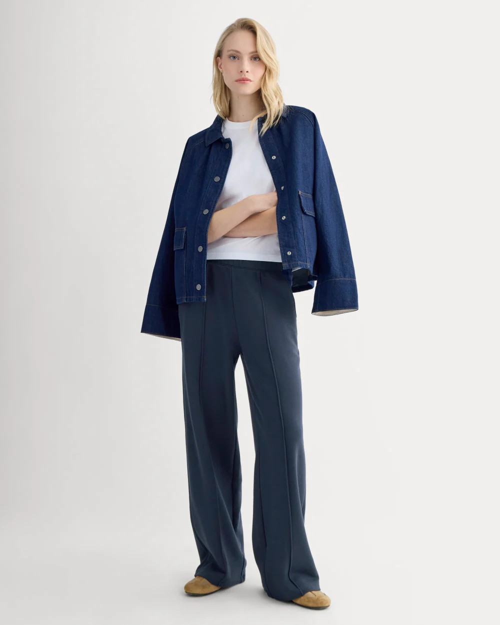 Lightweight Terry Pintuck Sweatpant | Navy | Everlane