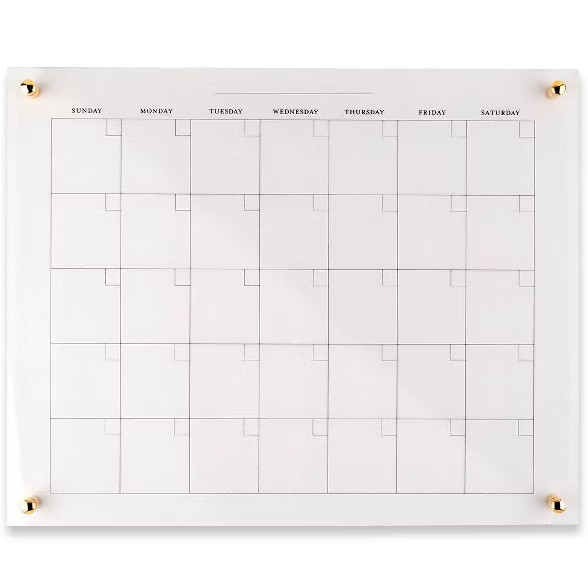 20"x16" Glass Dry Erase Calendar - Sugar Paper™ | Target