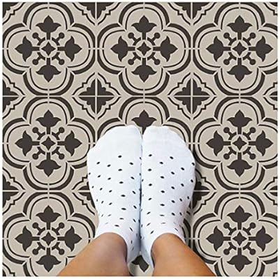 Santa Ana Tile Stencil - Cement Tile Stencils - DIY Portuguese Tiles - Reusable Stencils for Home... | Amazon (US)
