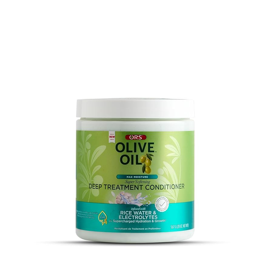 ORS Olive Oil Max Moisture Super Softening Deep Treatment Conditioner with Rice Water, Relaxed Ha... | Amazon (UK)