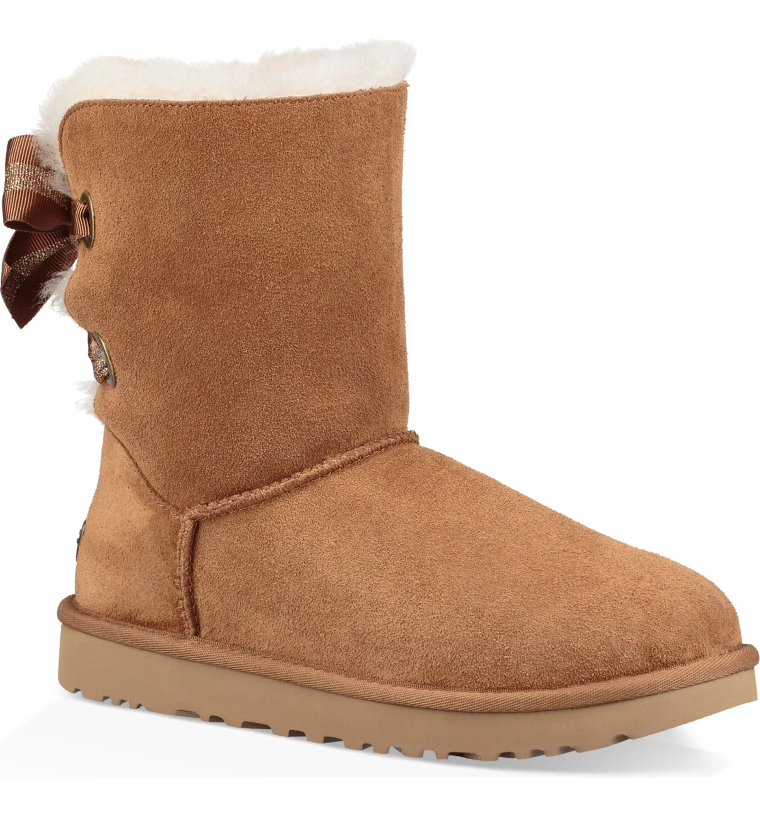 Customizable Bailey Bow Genuine Shearling Bootie | Nordstrom
