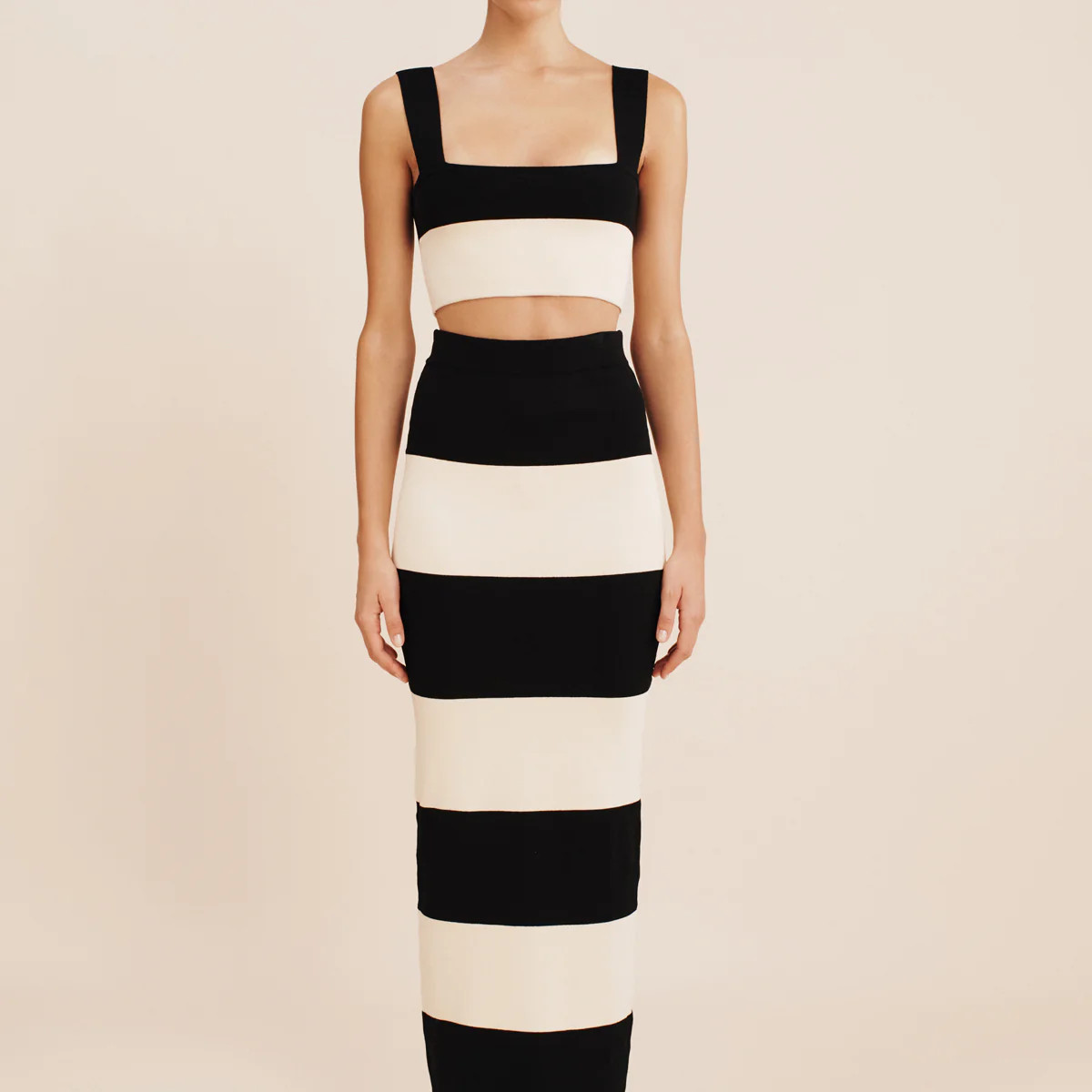THEO SKIRT - BLACK STRIPE | POSSE (US)