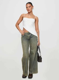 Amabella Asymmetric Top White | Princess Polly US