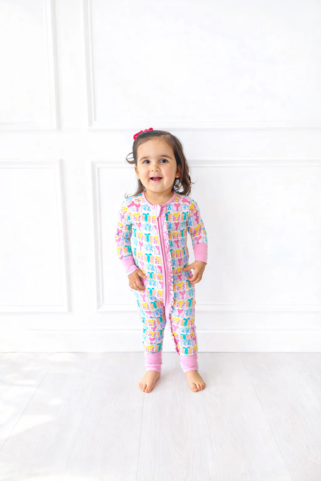 Floral Gift Bamboo Ruffle Romper | Poppy Kids Co