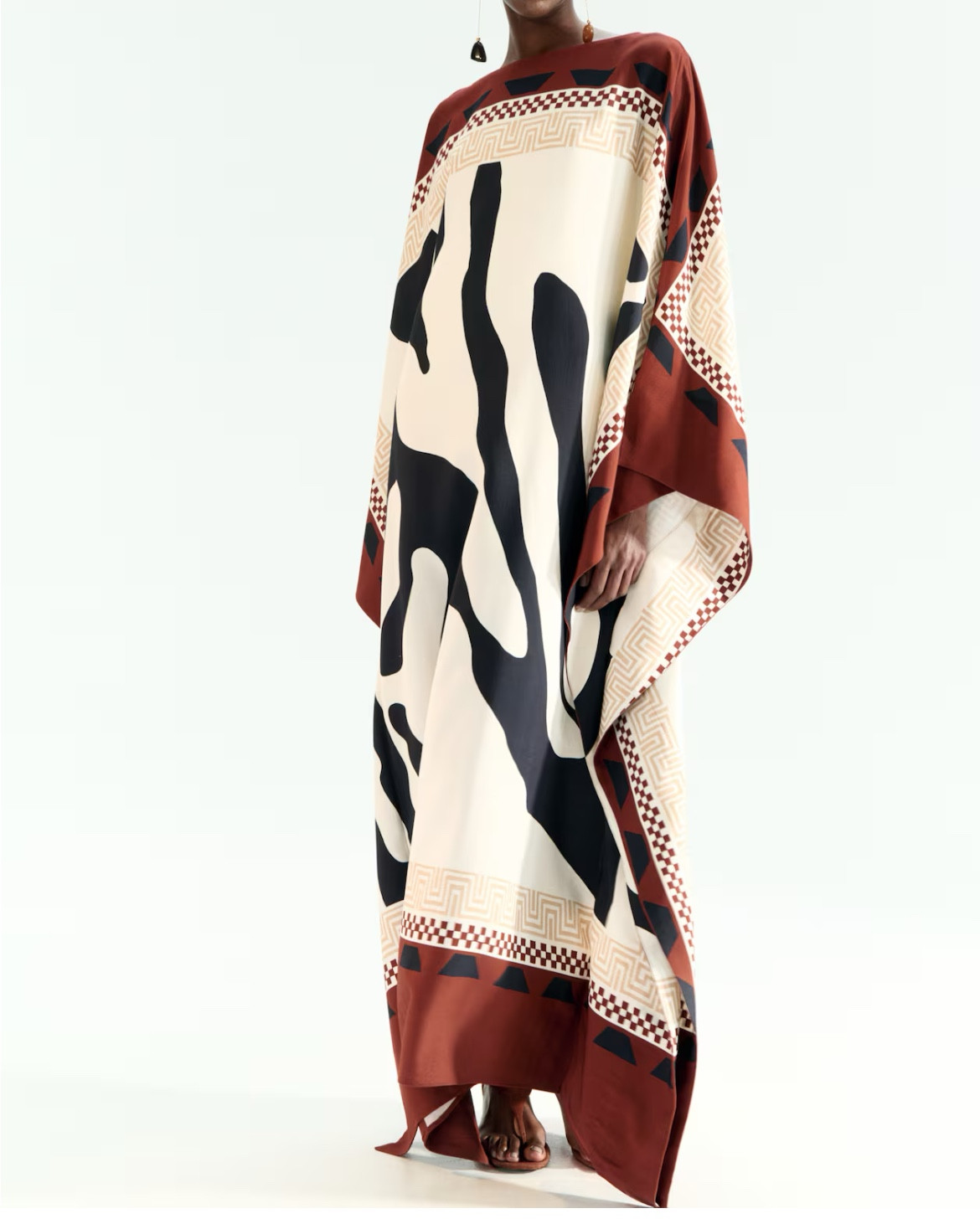 Black and white patterned caftan dress 
Spring break beach vacation outfit 

#LTKSeasonal