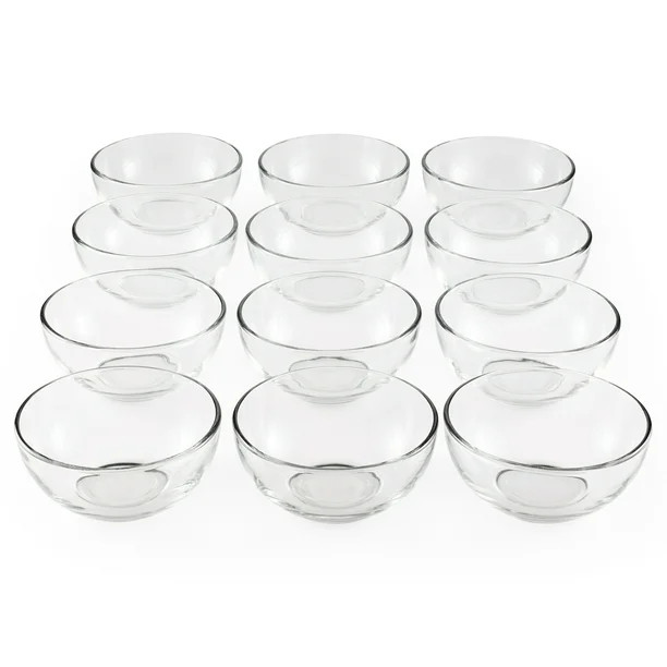 Mainstays Round Glass Bowls Catering Pack, Set of 12 | Walmart (US)