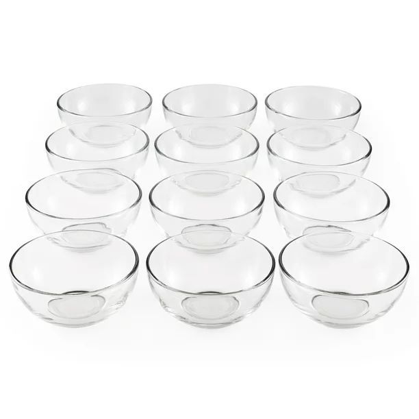Mainstays Round Glass Bowls Catering Pack, Set of 12 | Walmart (US)