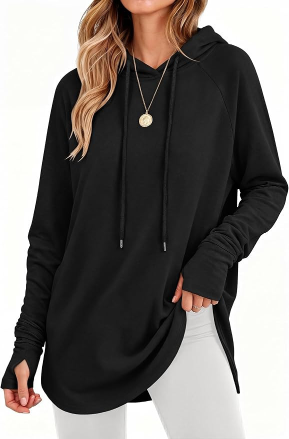 ANRABESS Womens Hoodies Long Sleeve Loose Fit Tunic Tops | Amazon (US)