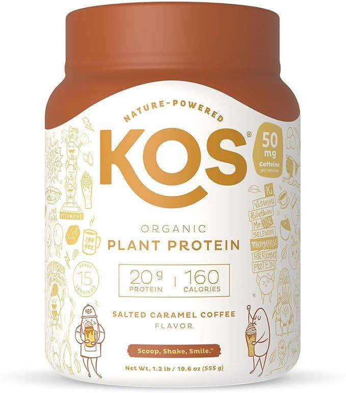 KOS Coffee Protein Powder - Salted Caramel Coffee Vegan Protein Powder - Keto, Organic, Dairy Fre... | Amazon (US)